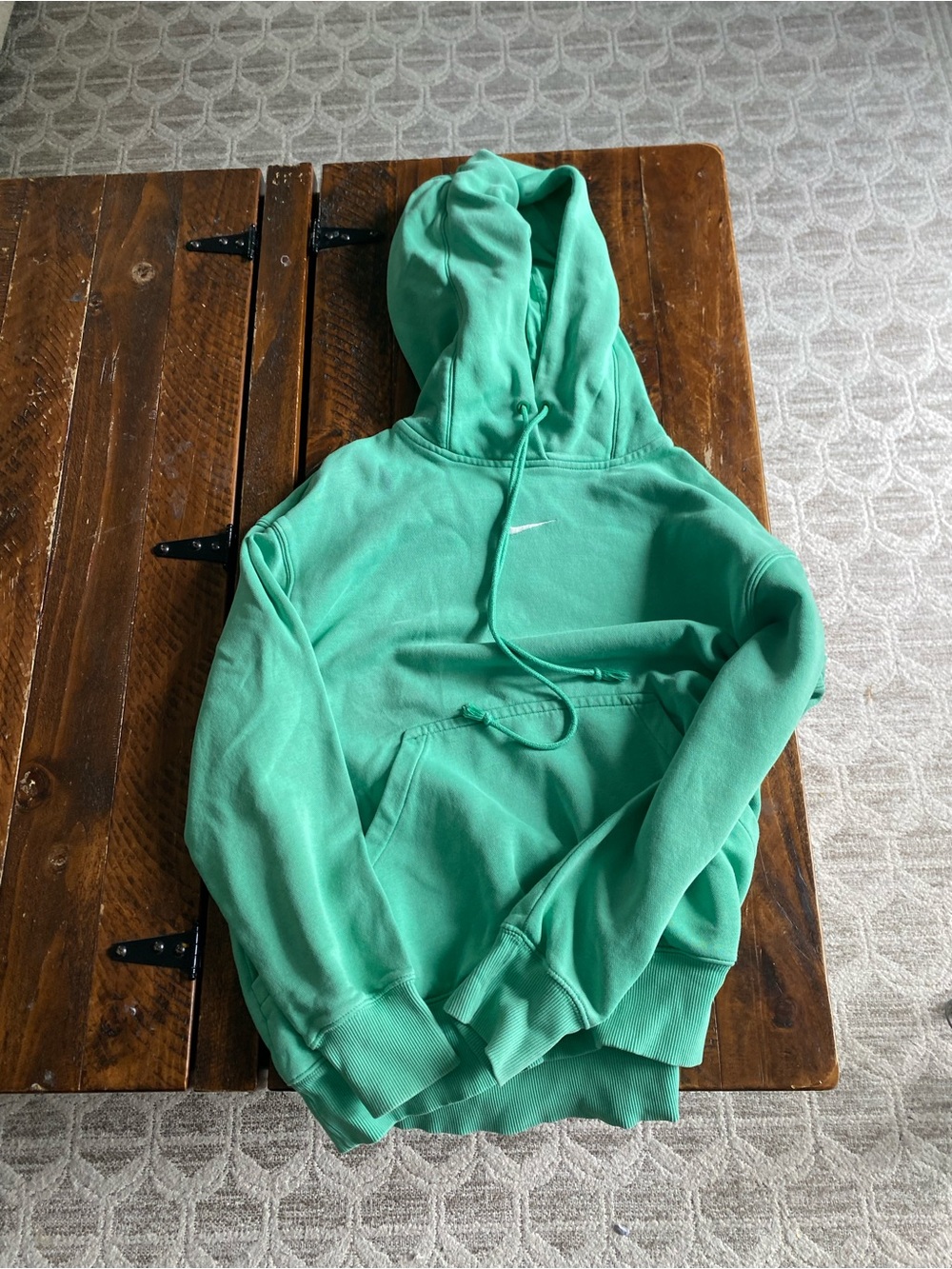 Nike Mint Green Pullover Hoodie with Drawstring